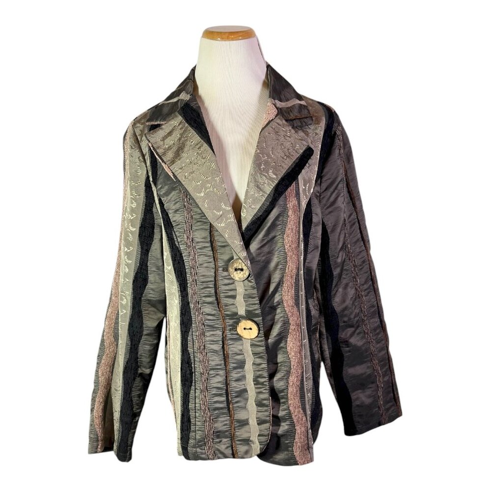 Connie's Moonlight Size M? Textured Blazer Jacket Brown